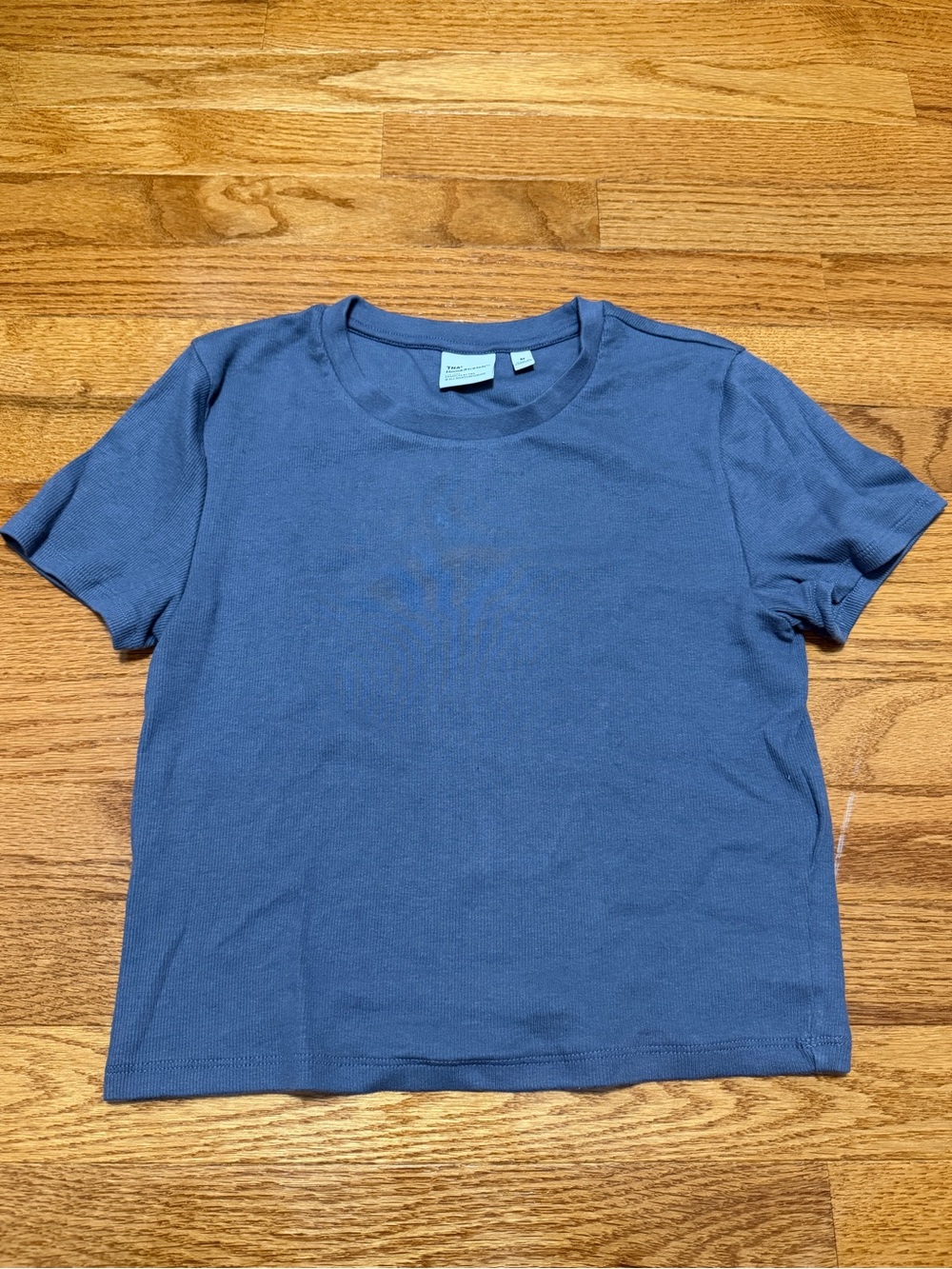 Artizia TNA Homestretch Blue Ribbed Short Sleeve Tee